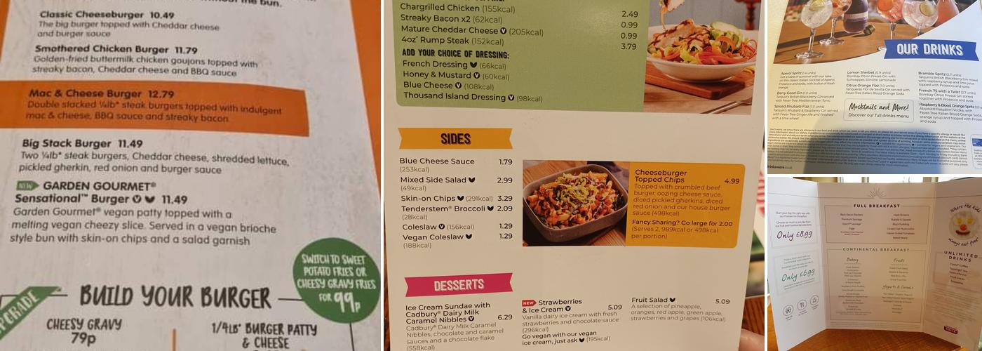 Oasthouse Table Table Menu