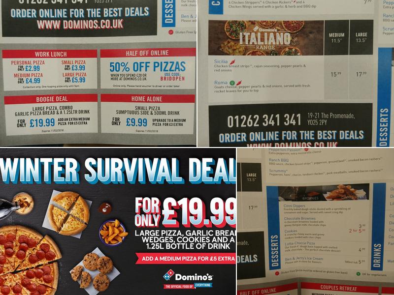 Domino's Pizza - Bridlington Menu