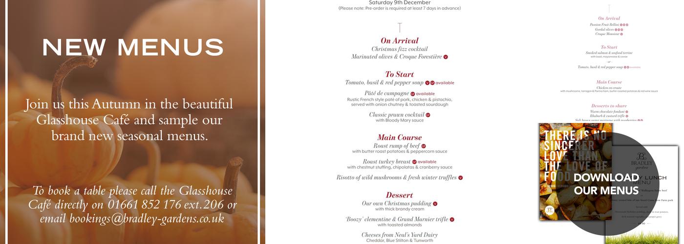 Bradley Gardens Menu