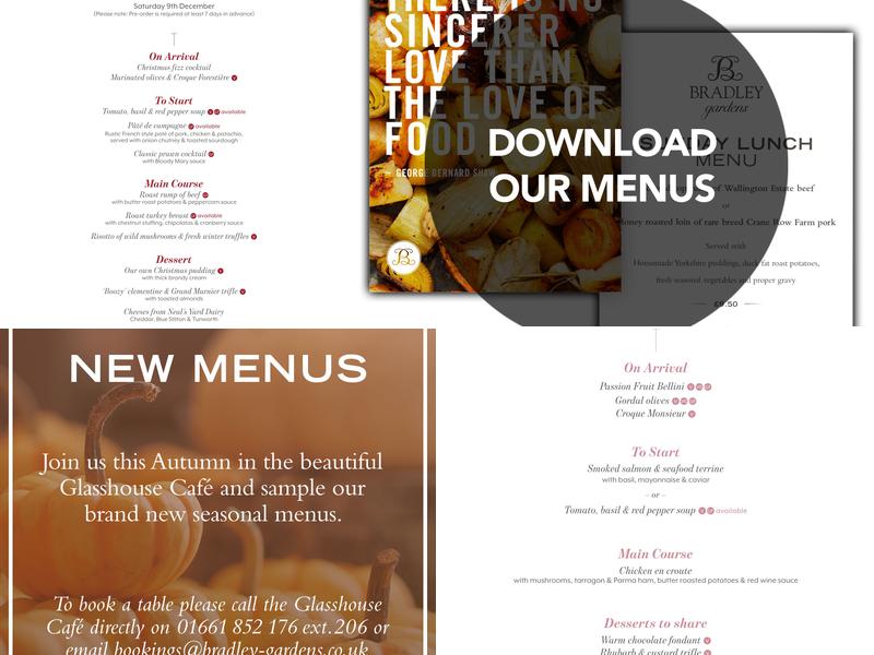 Bradley Gardens Menu