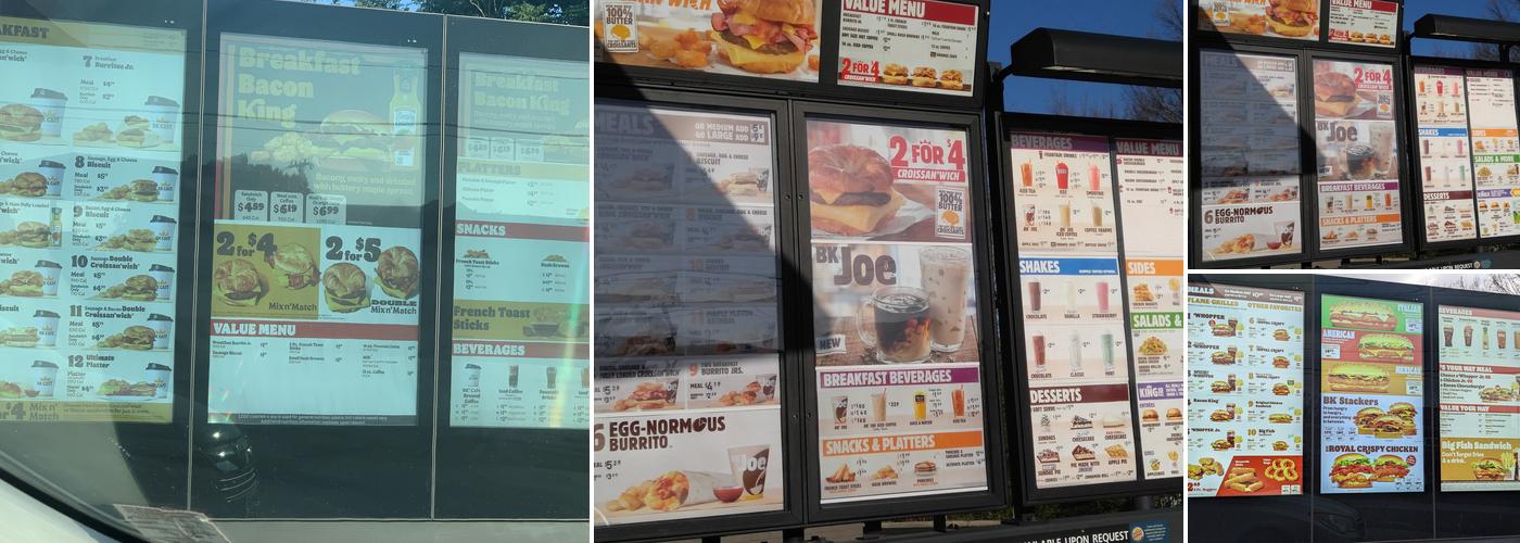 Burger King Menu
