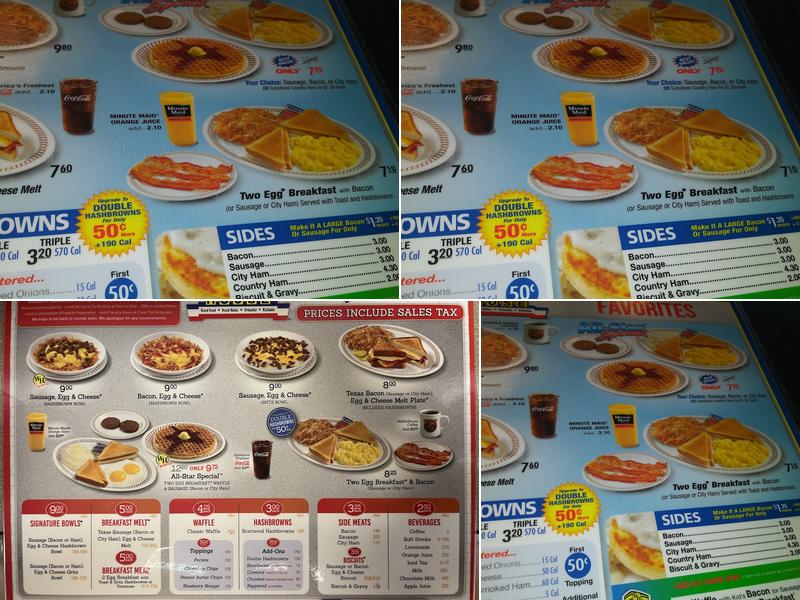 Waffle House Menu