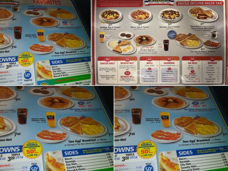 Waffle House Menu
