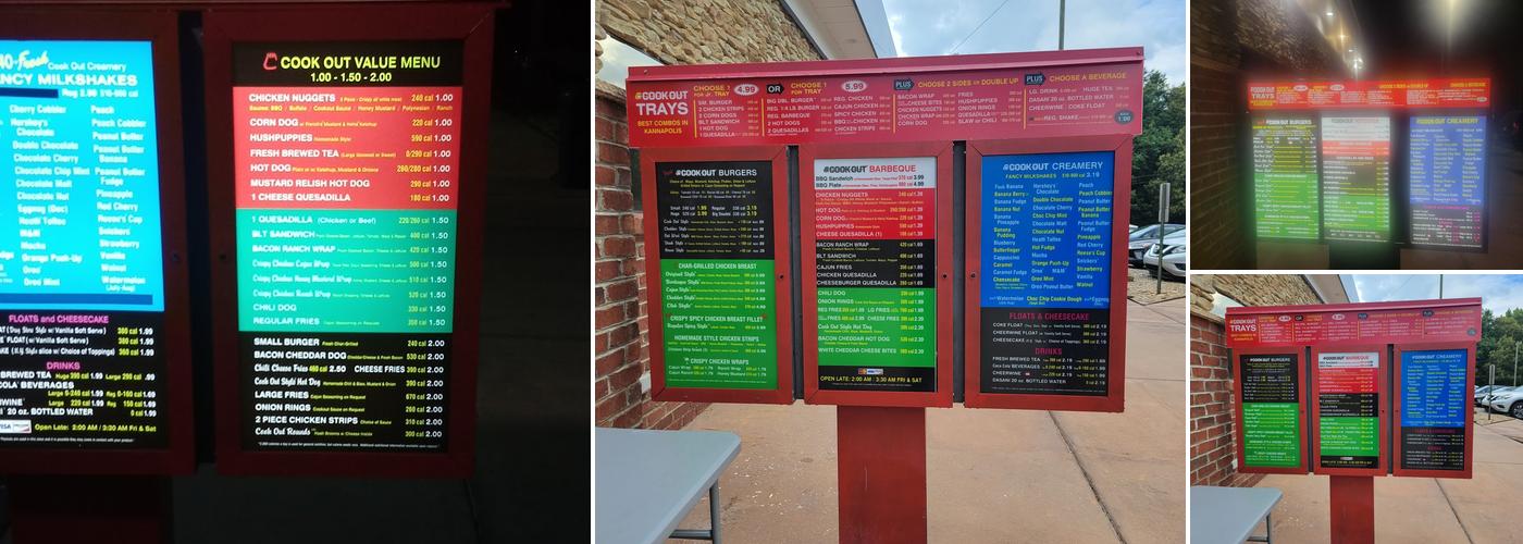 Cook Out Menu