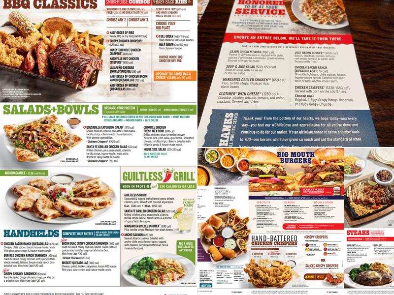 Chili's Grill & Bar Menu