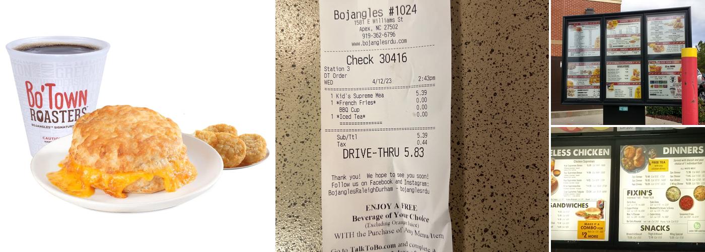 Bojangles Menu