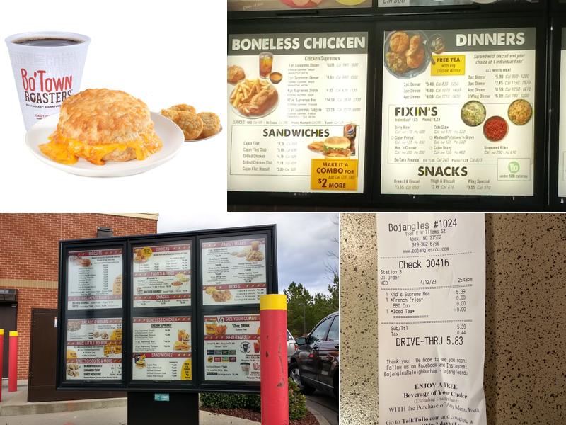 Bojangles Menu