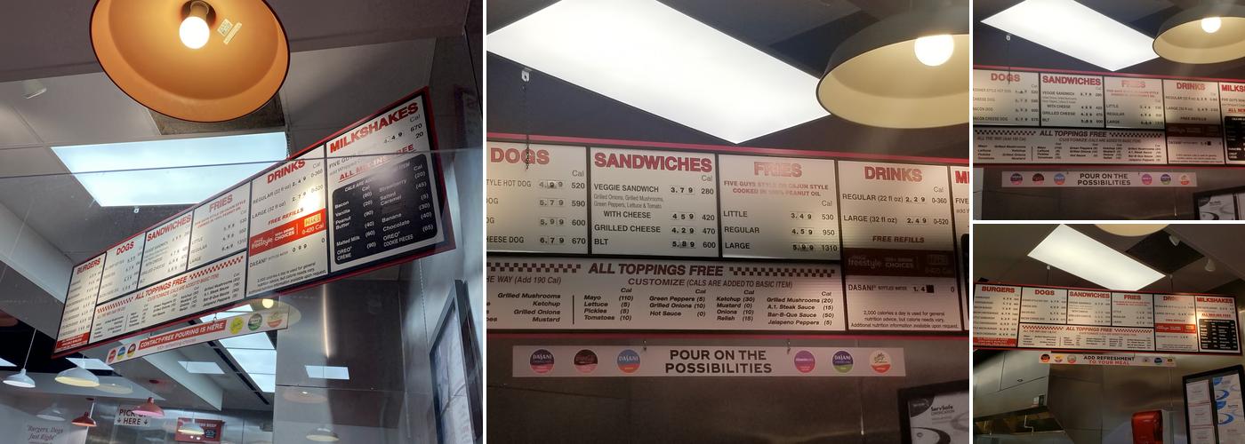 Five Guys Menu