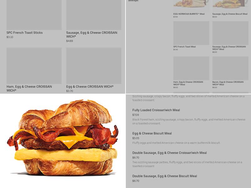 Burger King Menu