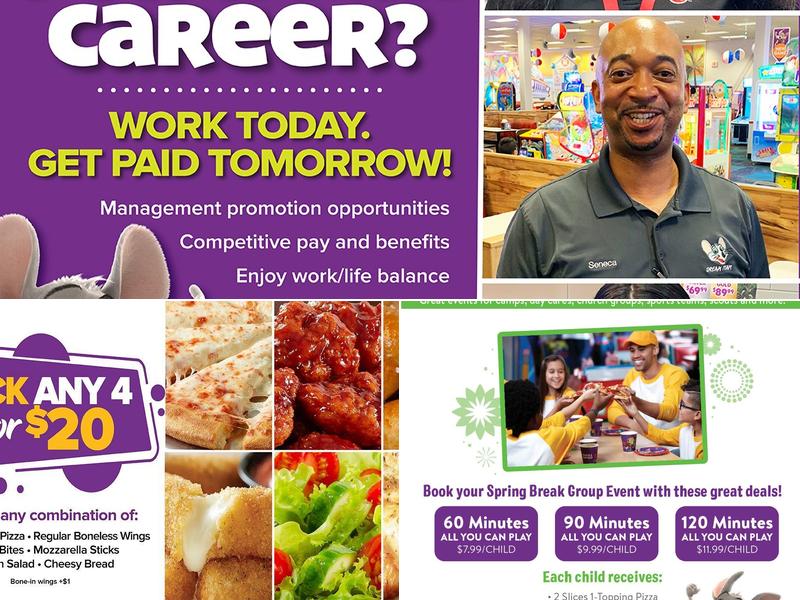 Chuck E. Cheese Menu