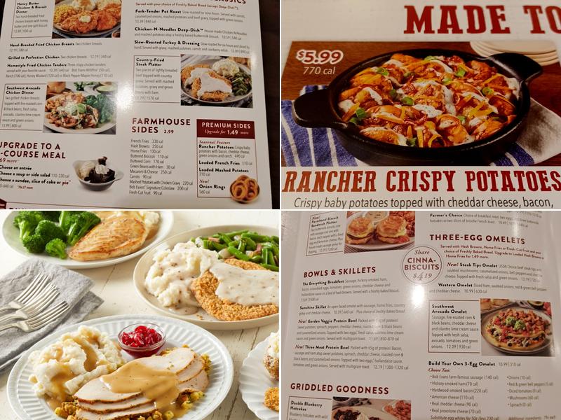 Bob Evans Menu
