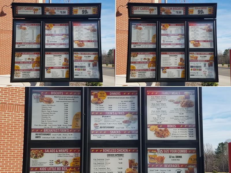 Bojangles' Famous Chicken 'n Biscuits Menu