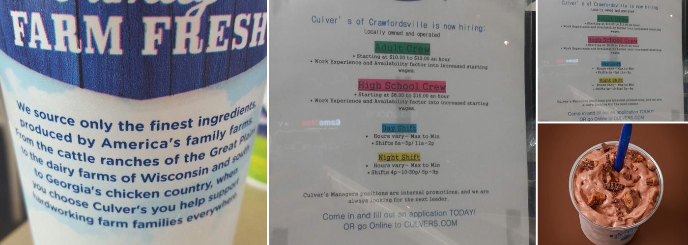 Culver’s Menu