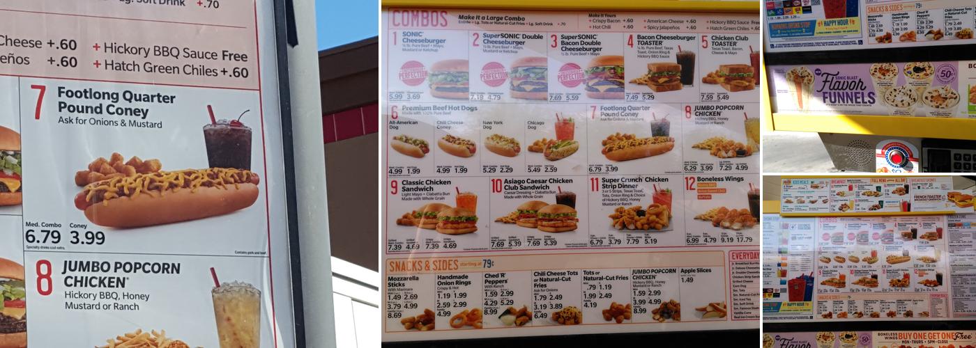 Sonic Drive-In Menu