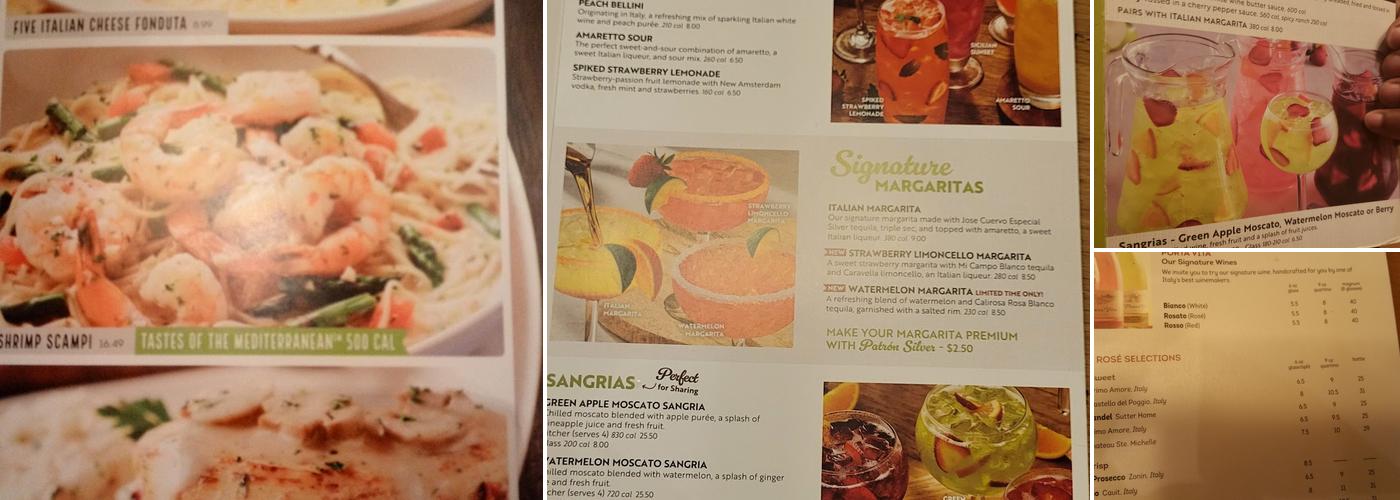 Olive Garden Italian Restaurant Menu