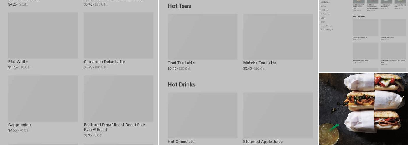 Starbucks Menu