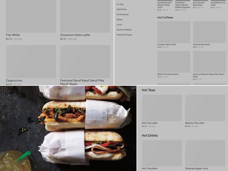 Starbucks Menu
