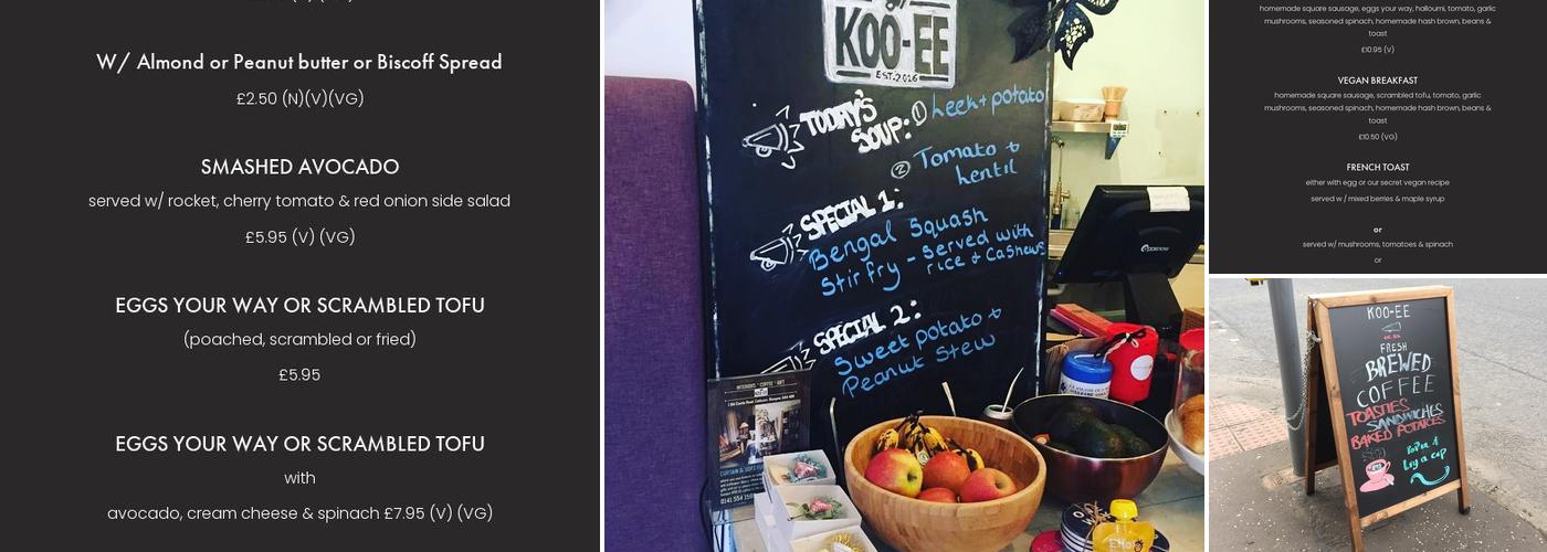 Kooee Cafe Menu