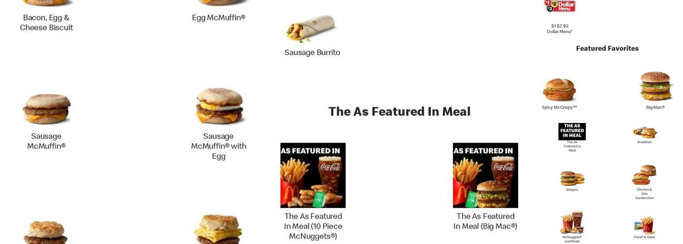 McDonald's Menu