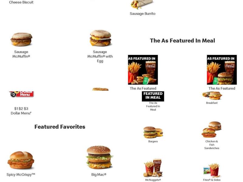 McDonald's Menu