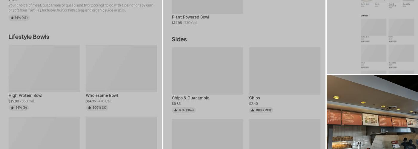 Chipotle Mexican Grill Menu