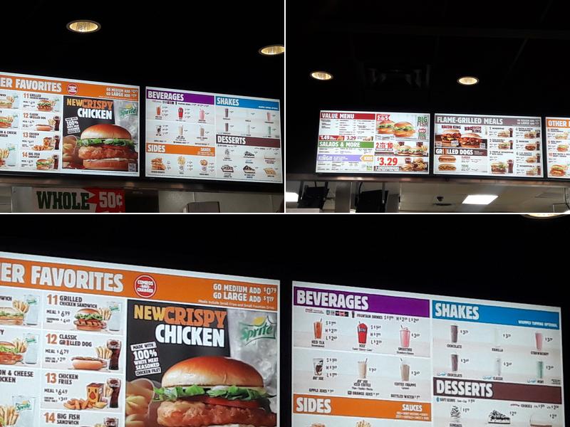 Burger King Menu