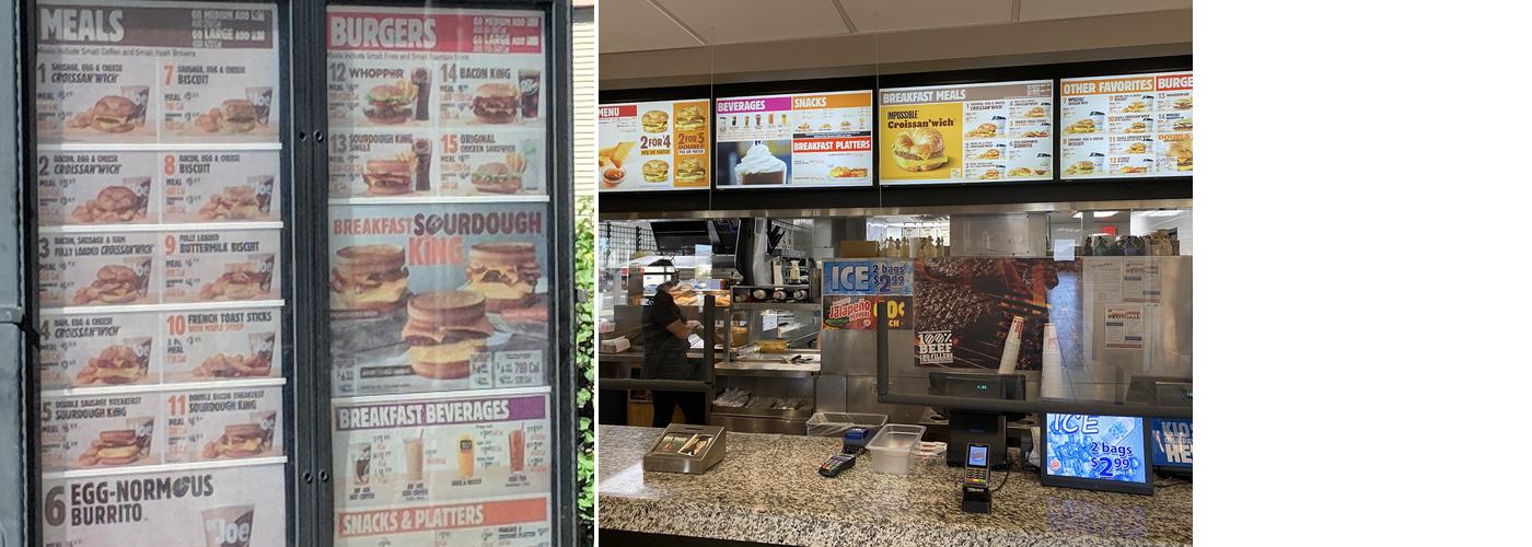 Burger King Menu