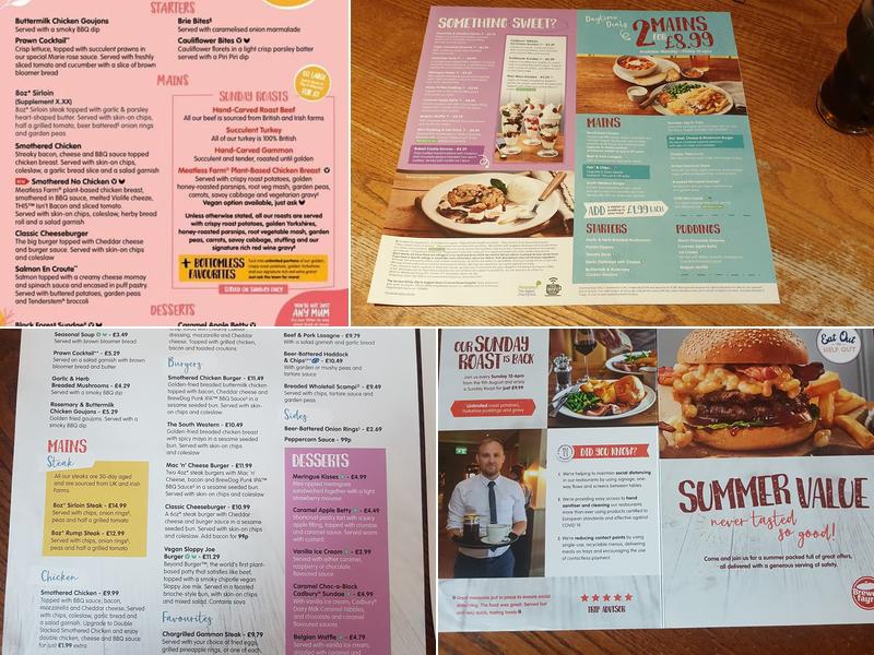 Rhubarb Triangle Brewers Fayre Menu