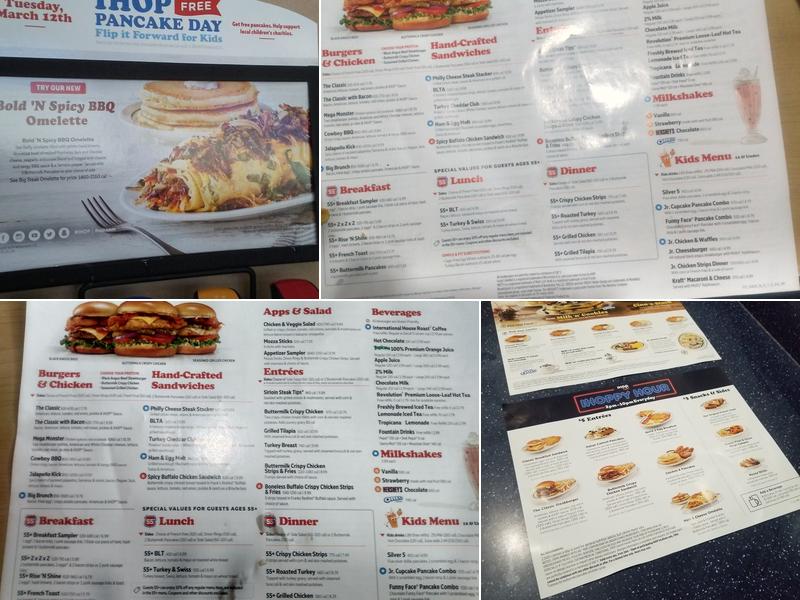 IHOP Menu