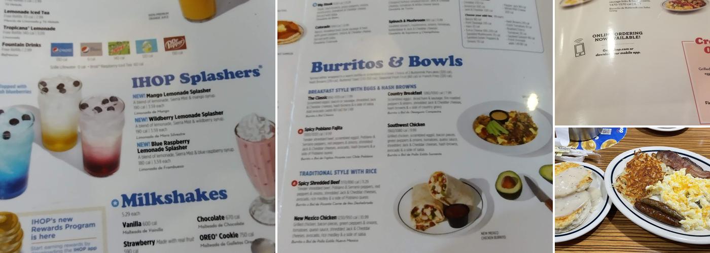 IHOP Menu