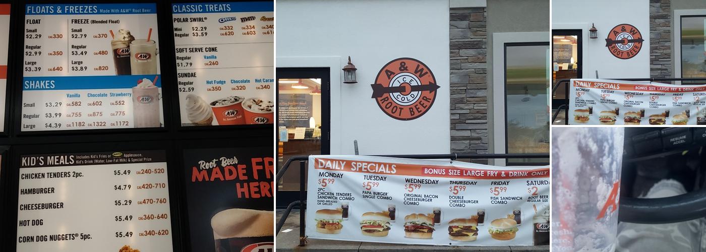 A&W Restaurant Menu