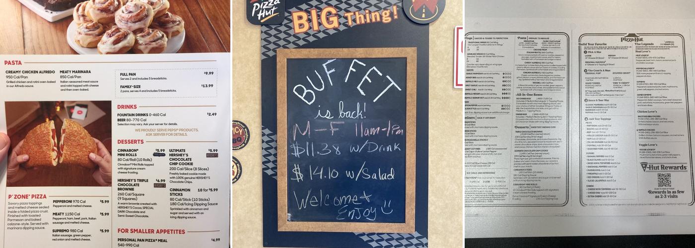 Pizza Hut Menu