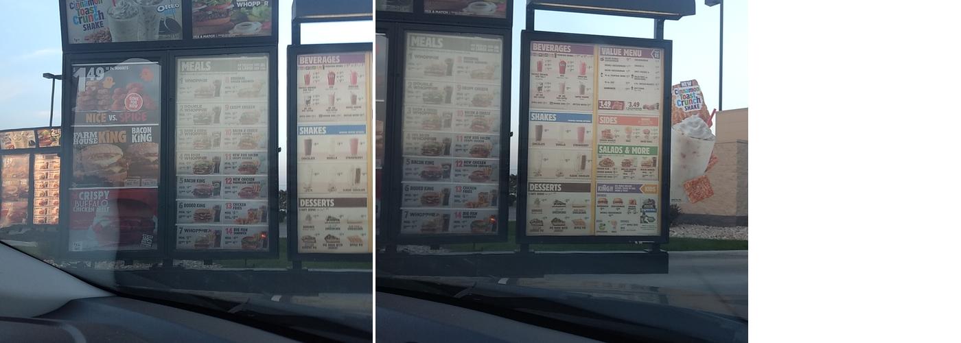 Burger King Menu