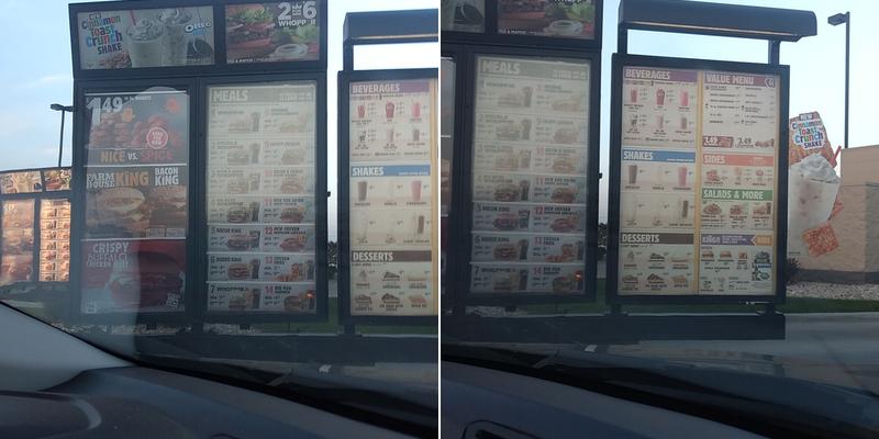 Burger King Menu