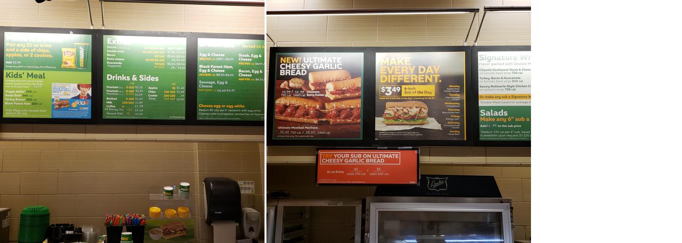 Subway Menu
