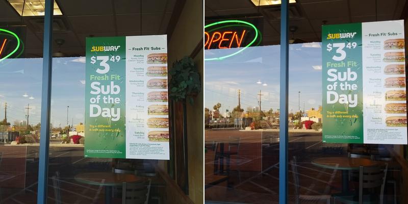Subway Menu