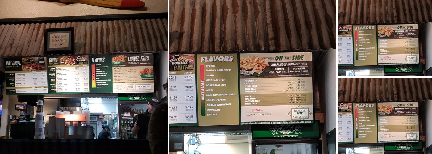 Wingstop Menu