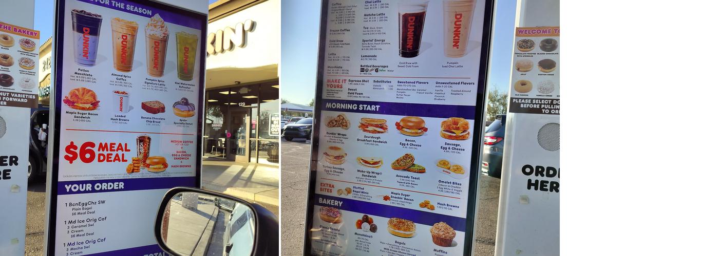Dunkin' Menu