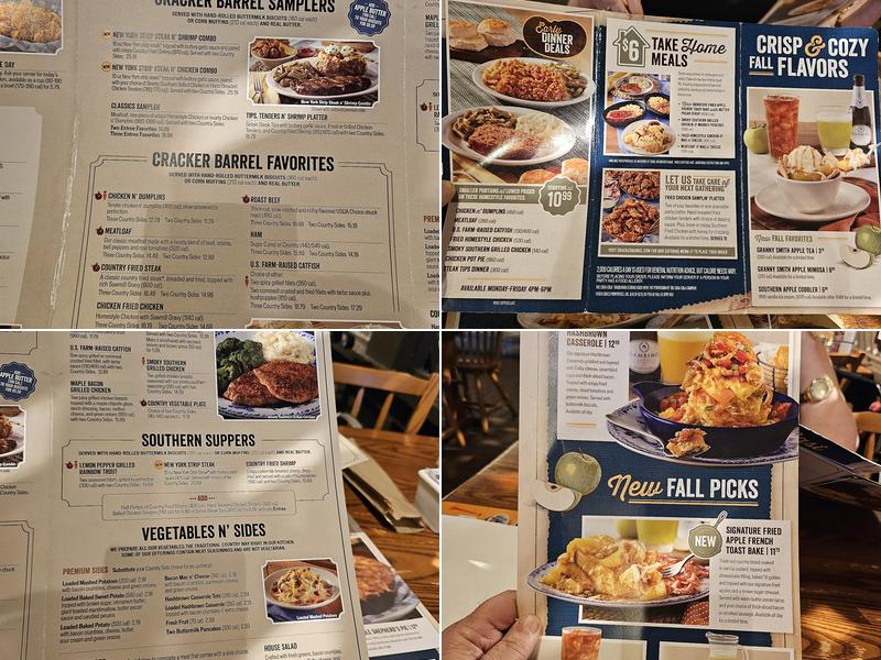 Cracker Barrel Old Country Store Menu