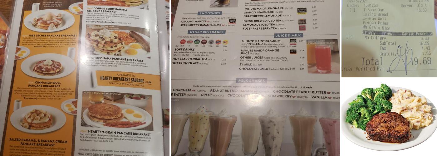Denny's Menu