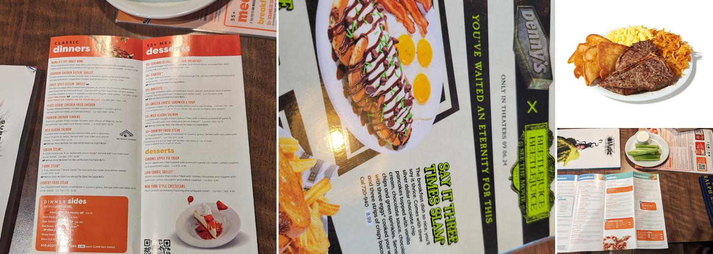 Denny's Restaurant Menu