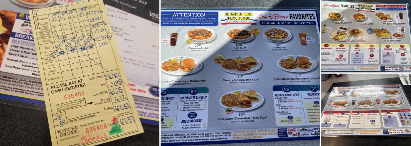 Waffle House Menu