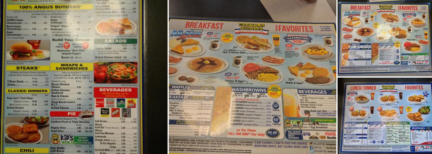 Waffle House Menu
