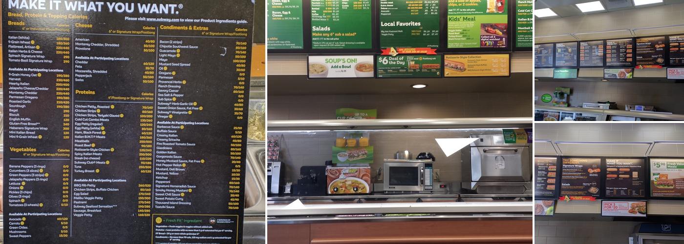 Subway Menu
