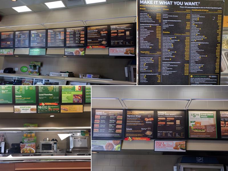 Subway Menu