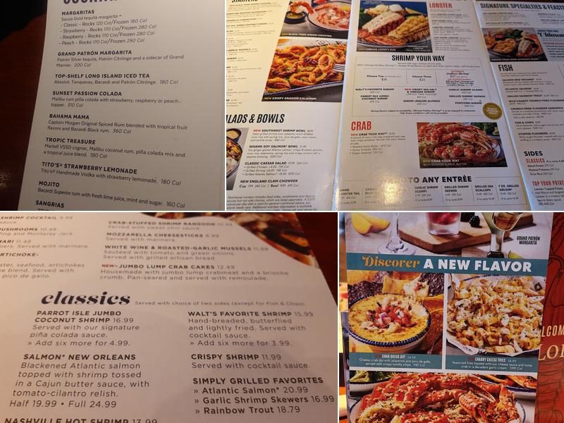 Red Lobster Menu