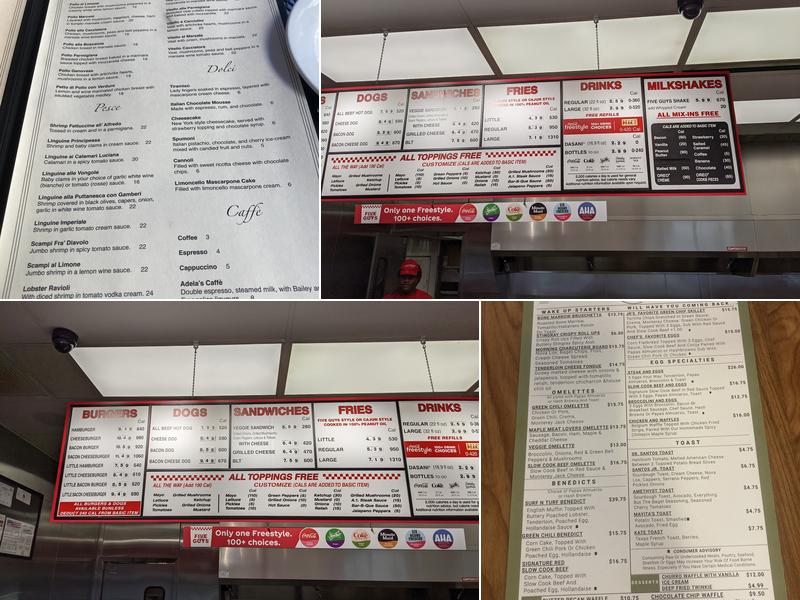 Five Guys Menu