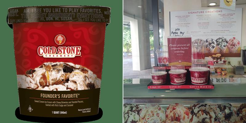 Cold Stone Creamery Menu