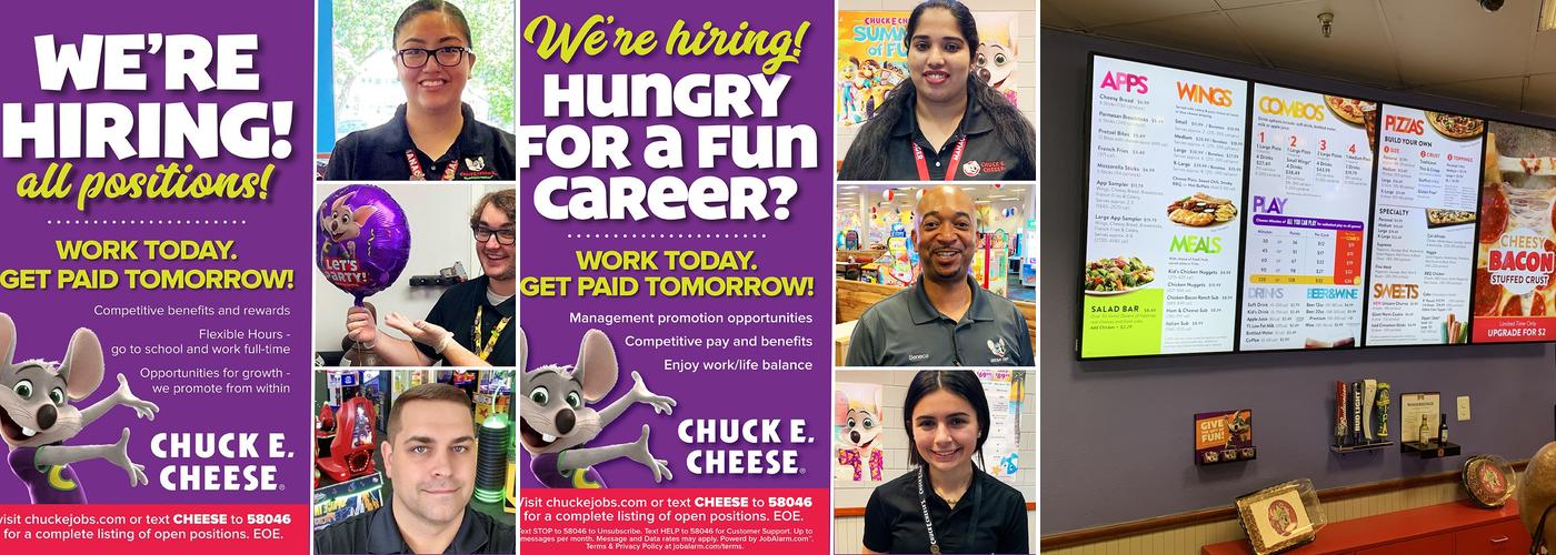 Chuck E. Cheese Menu