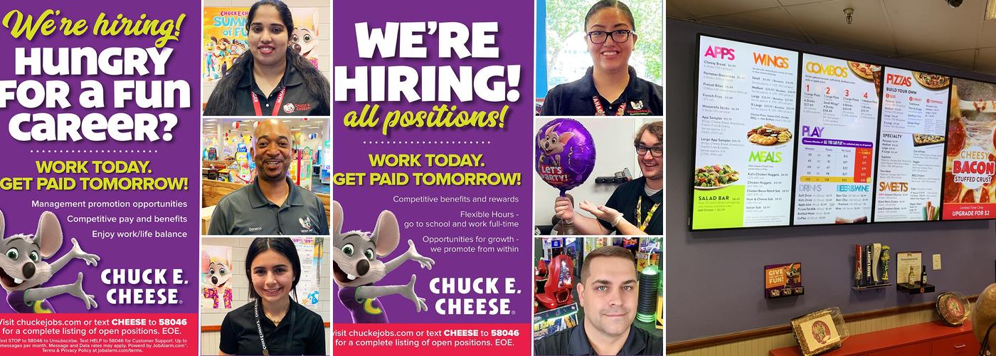 Chuck E. Cheese Menu